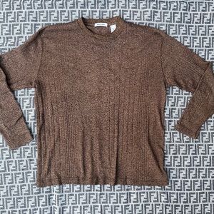 PIERRE CARDIN Vintage Crewneck Sweatshirt - Cappuccino & Black - M/L